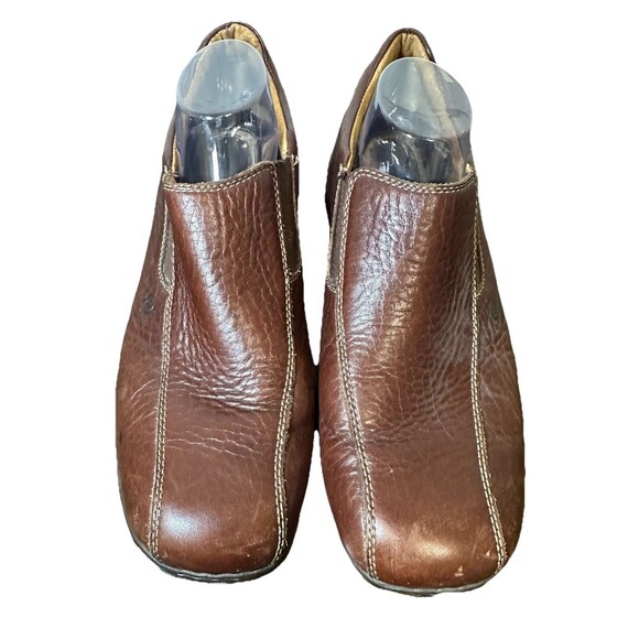 BORN Winfield Brown Pebbled Leather Moc Loafers Slip On Shoes Men's SIZE 13 - Picture 5 of 13